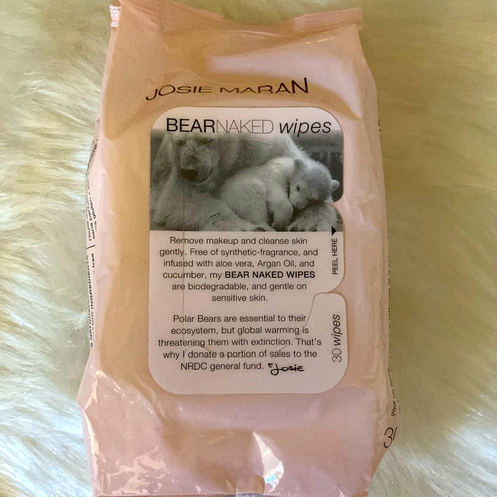 🆕 Josie Maran bear naked wipes 30 wipes